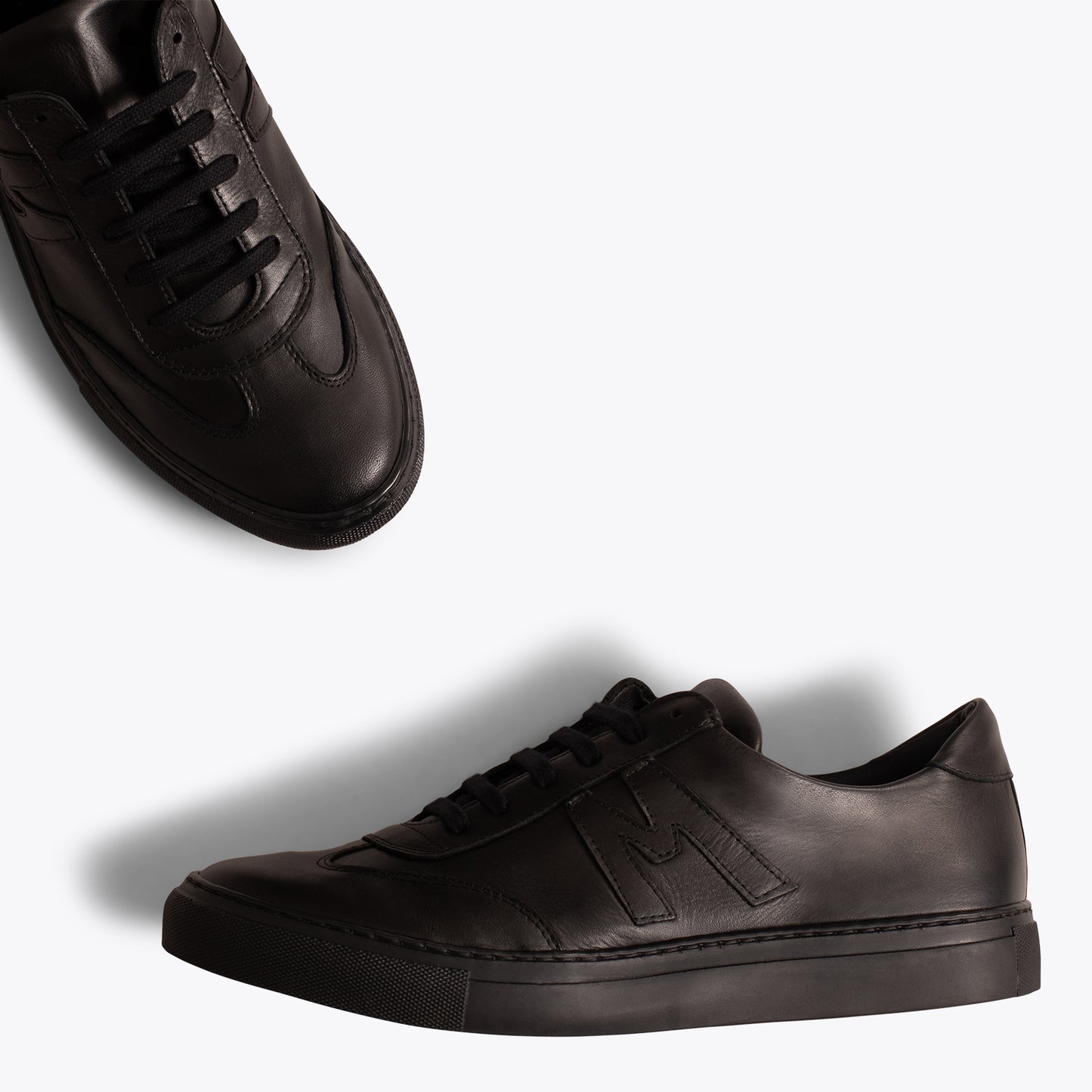 MÓNACO Zapatillas casual NEGRAS de hombre con logo