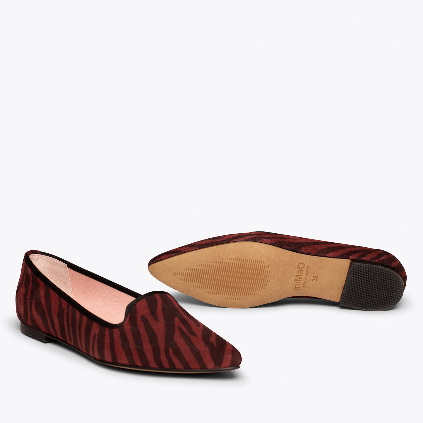 SLIPPER Sapatilhas com estampa animal zebra WINE 