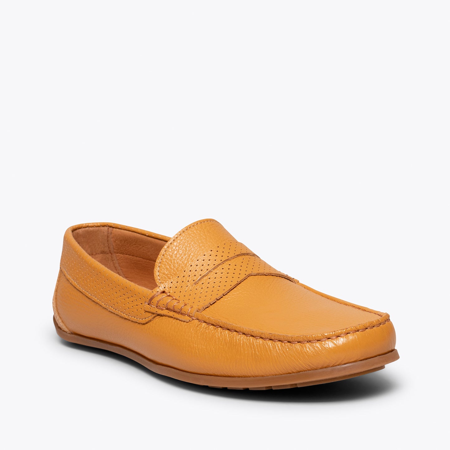 MOCCASIN CAMEL chaussures décontractées en cuir pour hommes 