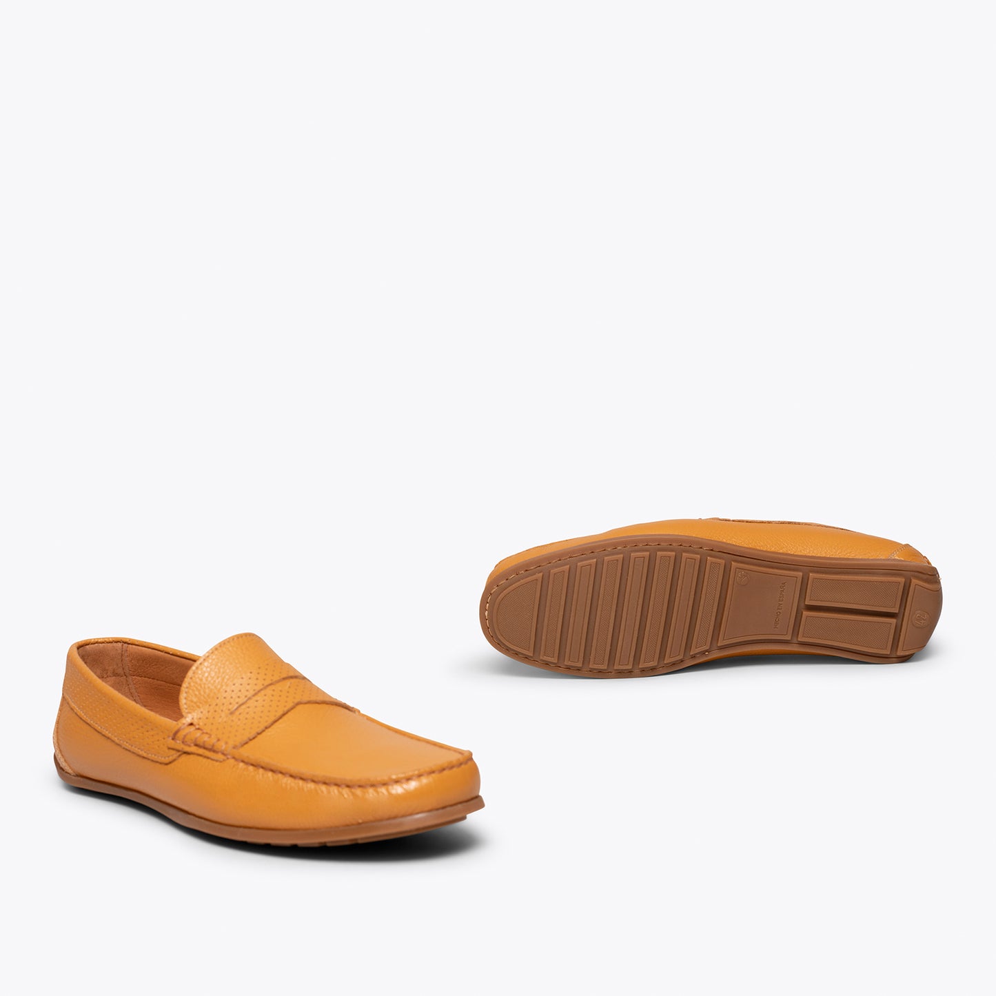 MOCCASIN CAMEL chaussures décontractées en cuir pour hommes 