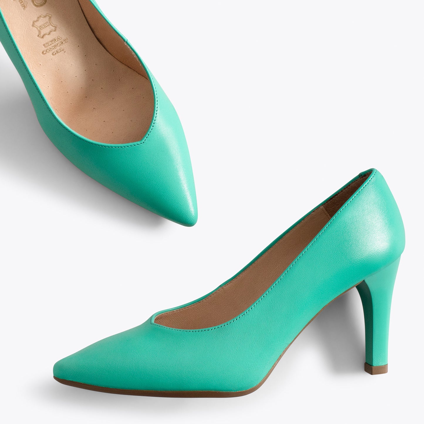 GLAM Zapatos elegantes de tacón alto VERDE AGUA