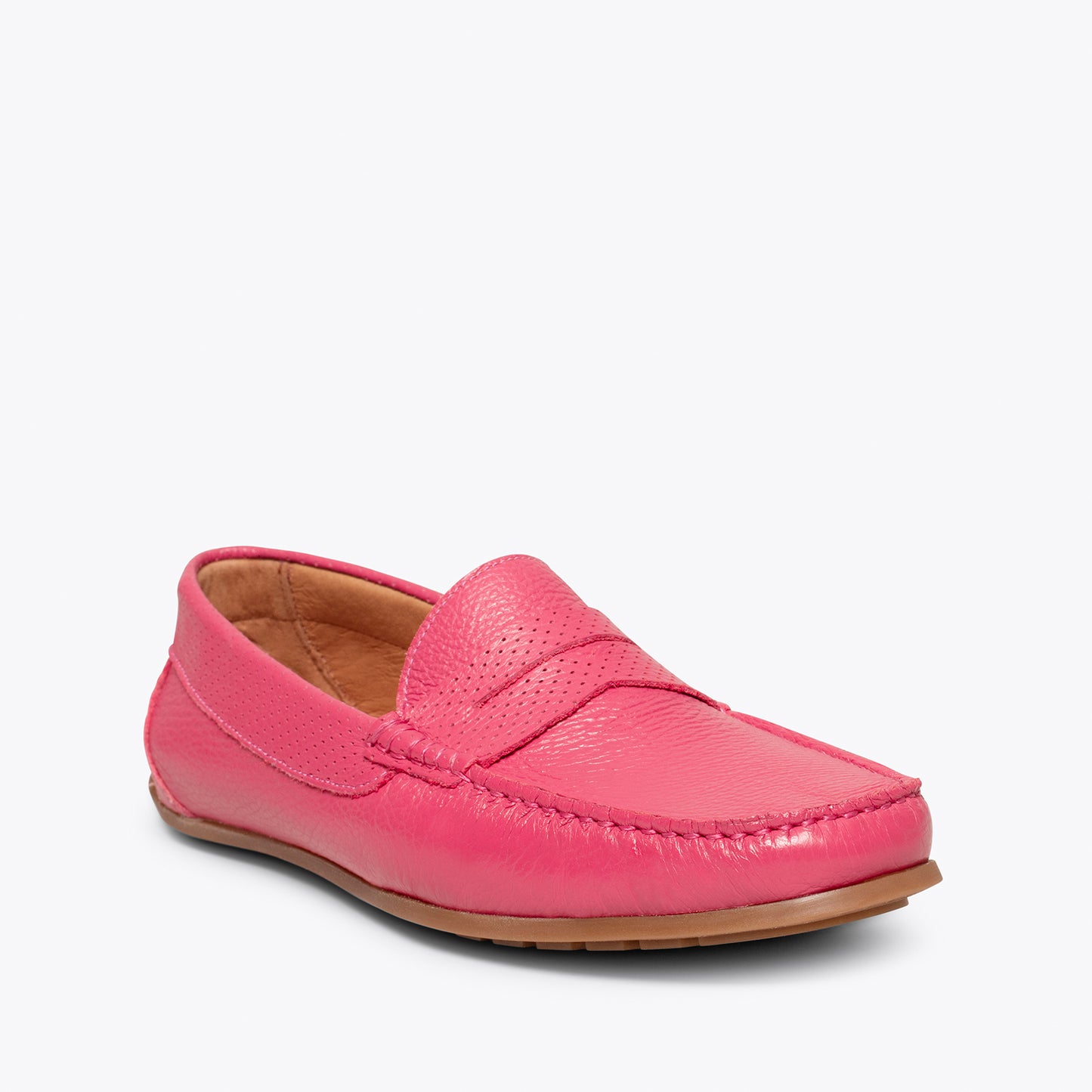 Calçado casual masculino de couro MOCCASIN ROSA 