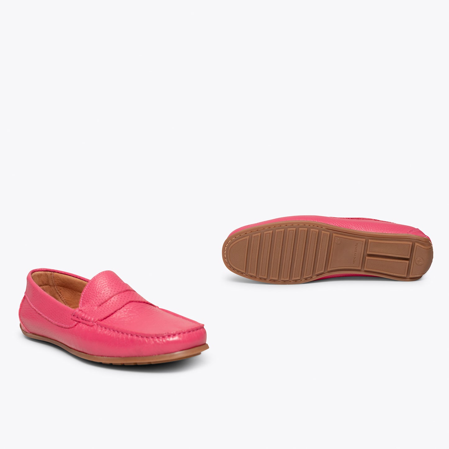 Calçado casual masculino de couro MOCCASIN ROSA 