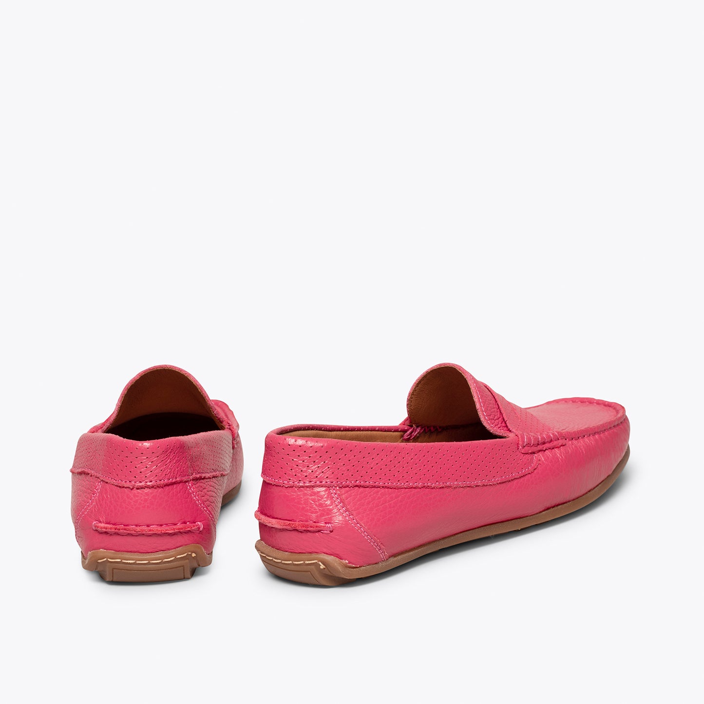 Calçado casual masculino de couro MOCCASIN ROSA 