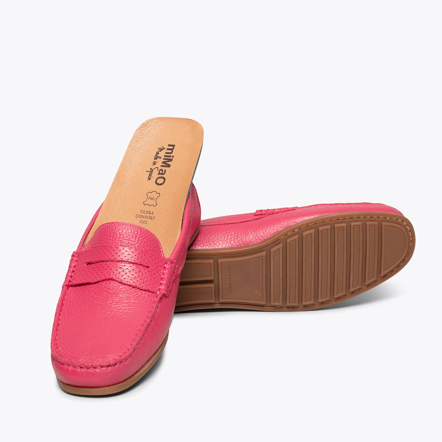 Calçado casual masculino de couro MOCCASIN ROSA 