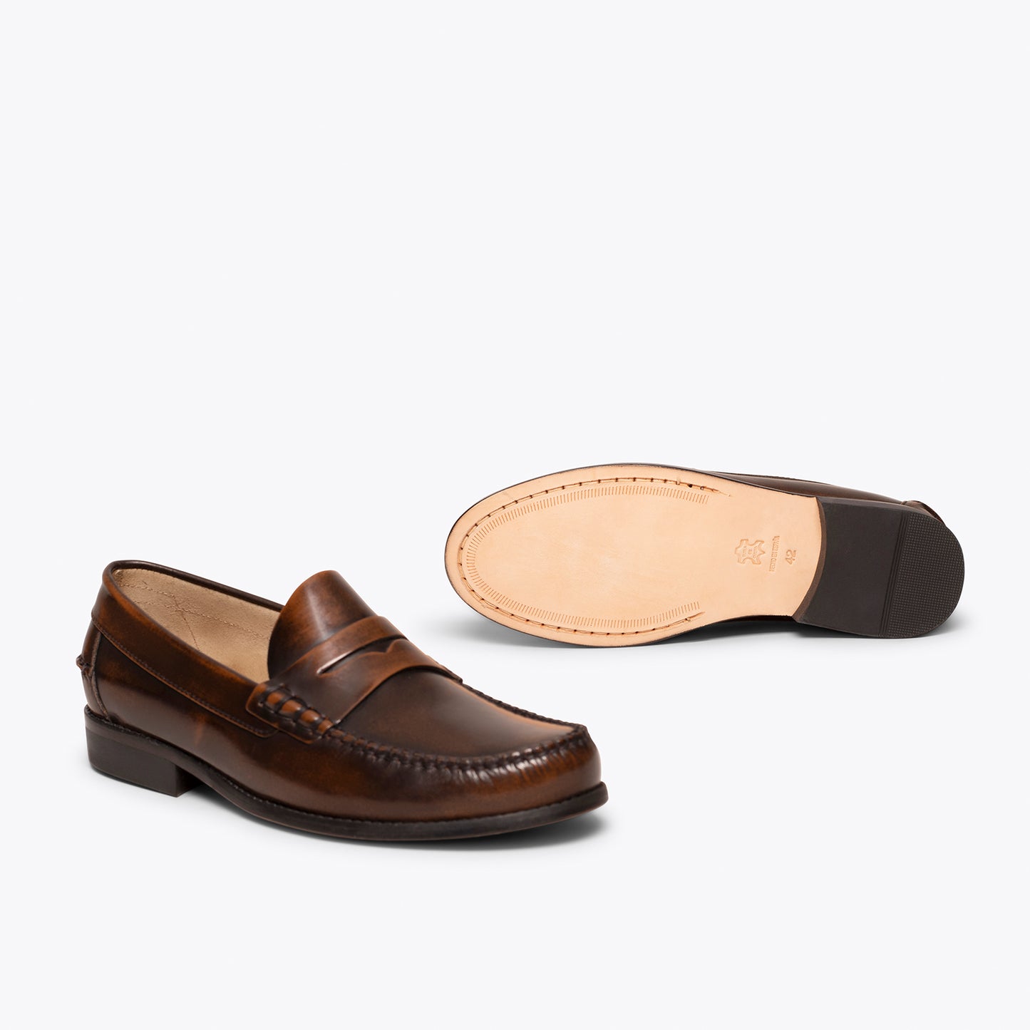 CASTELLANO BROWN Sapato castelhano para homem couro Florentic 