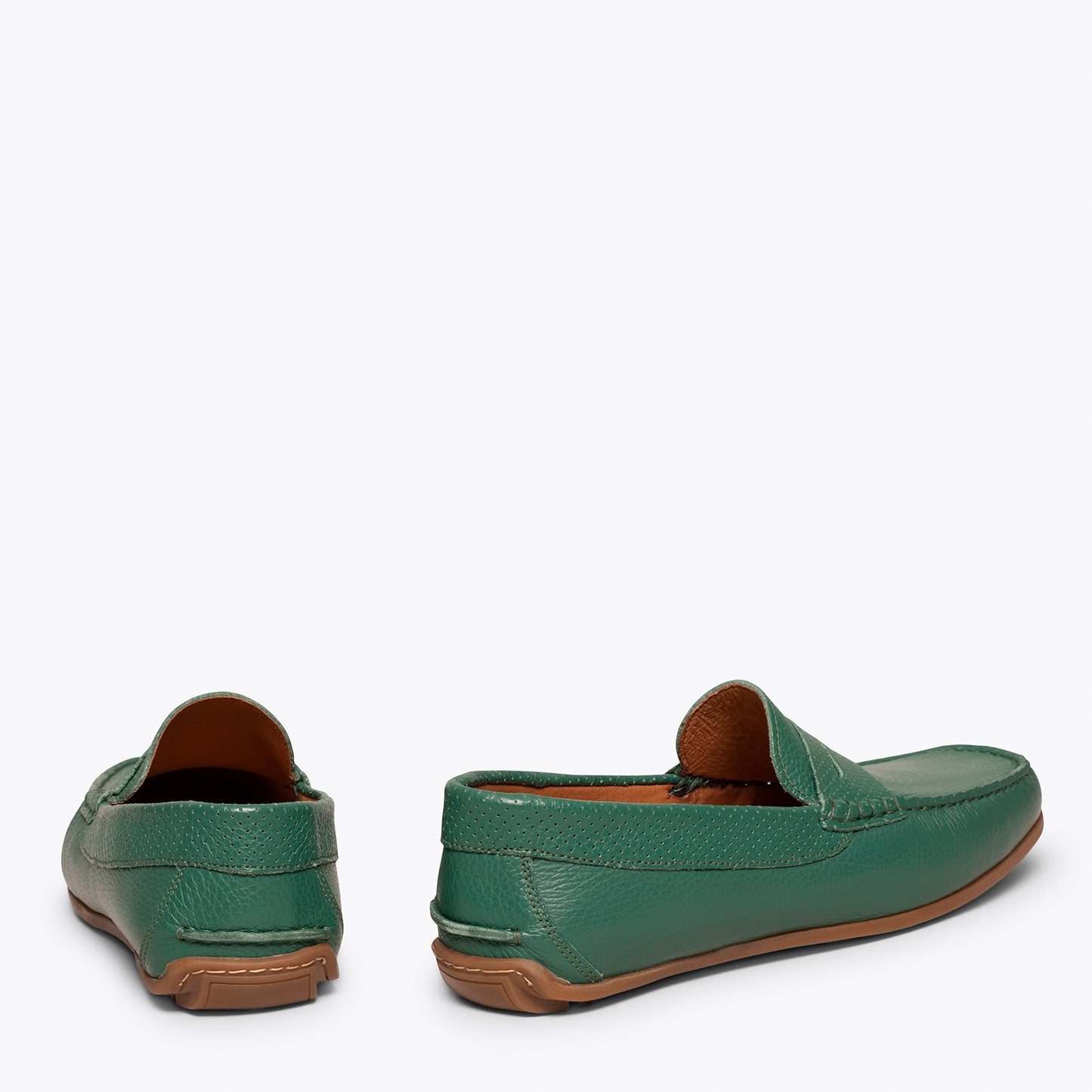 MOCASÍN Calzado casual para hombre de piel VERDE