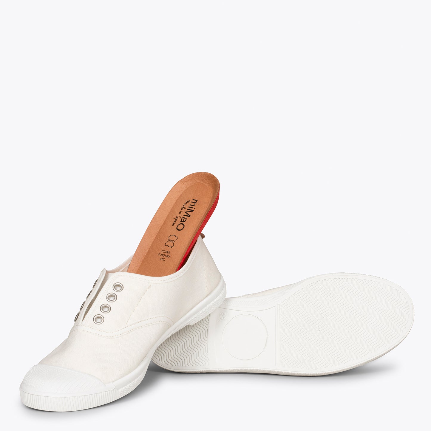 WAY Zapatillas sin cordones de lona BLANCA