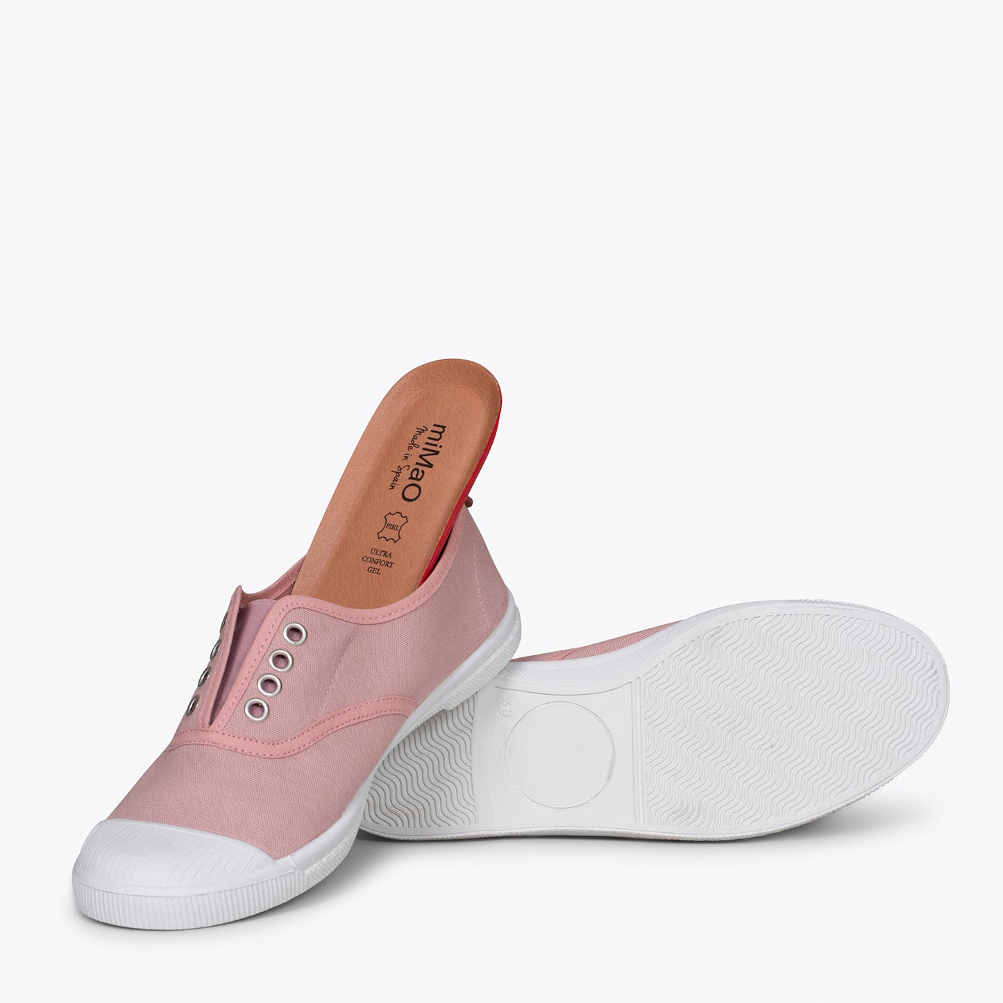 WAY Zapatillas sin cordones de lona ROSA