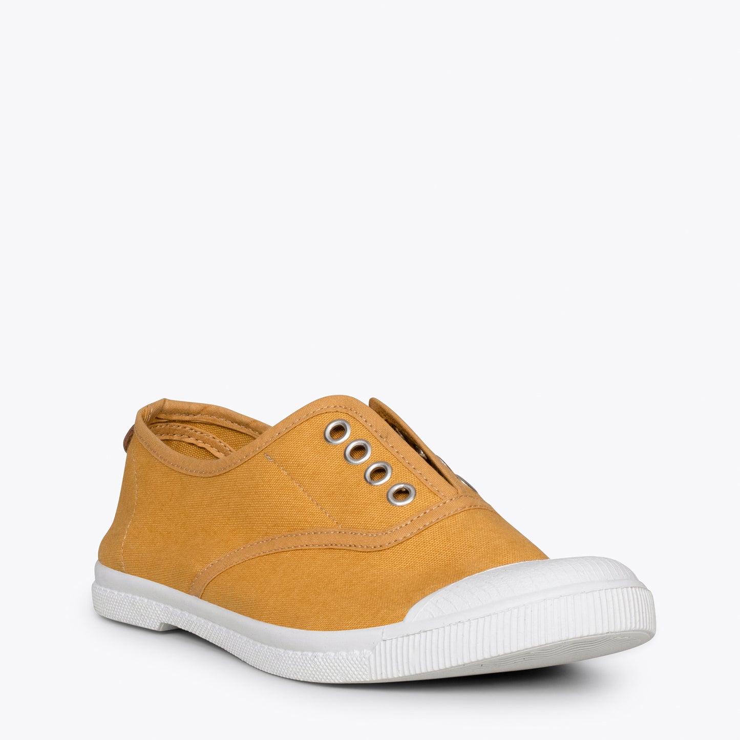 WAY Zapatillas sin cordones de lona MOSTAZA