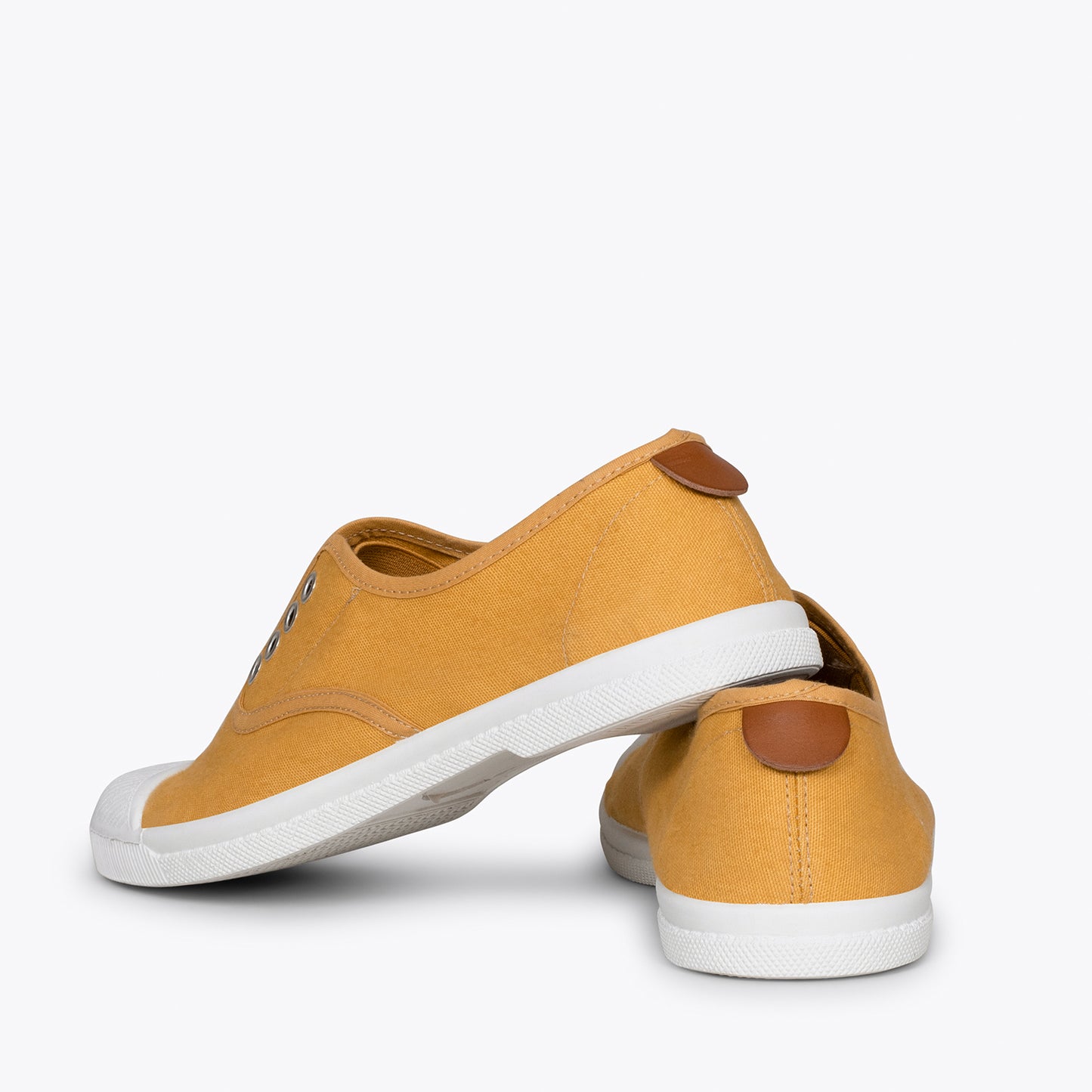 WAY Zapatillas sin cordones de lona MOSTAZA