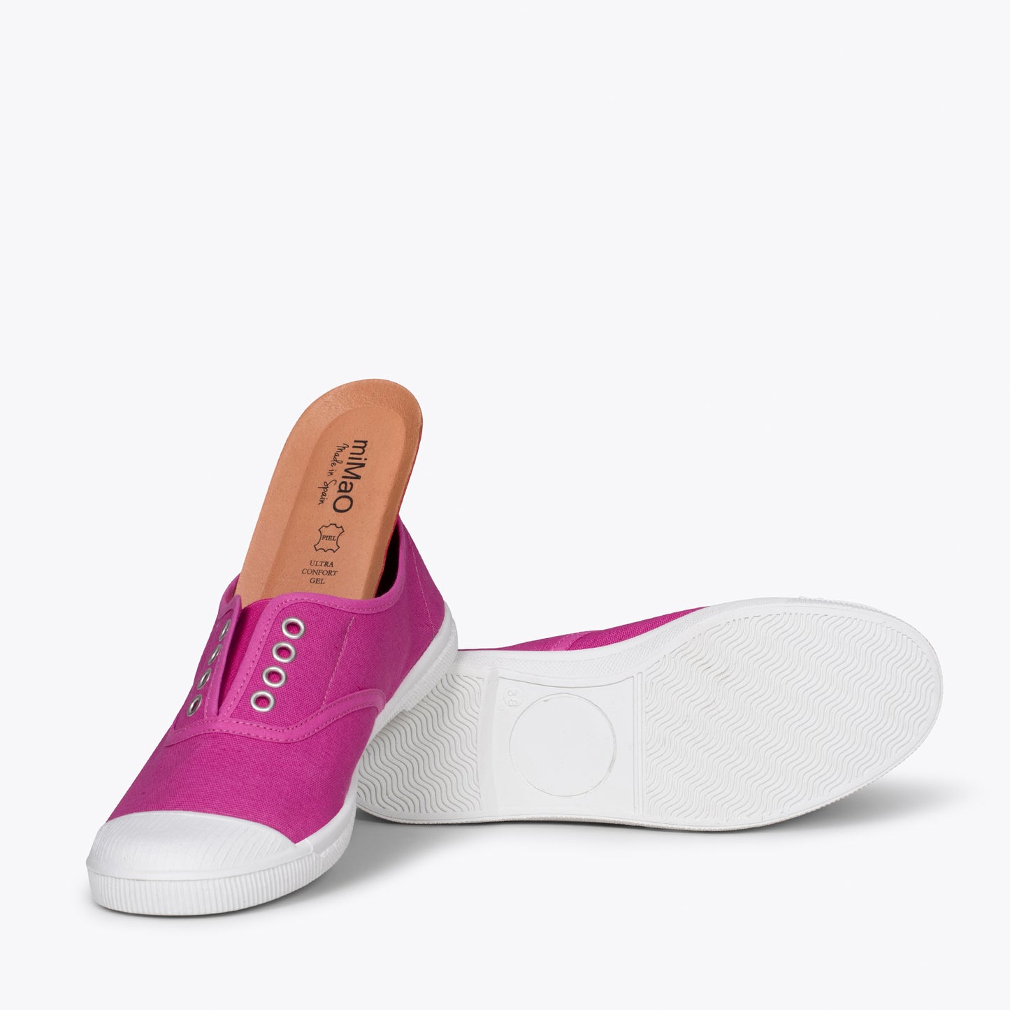 WAY Zapatillas sin cordones de lona FUCSIA