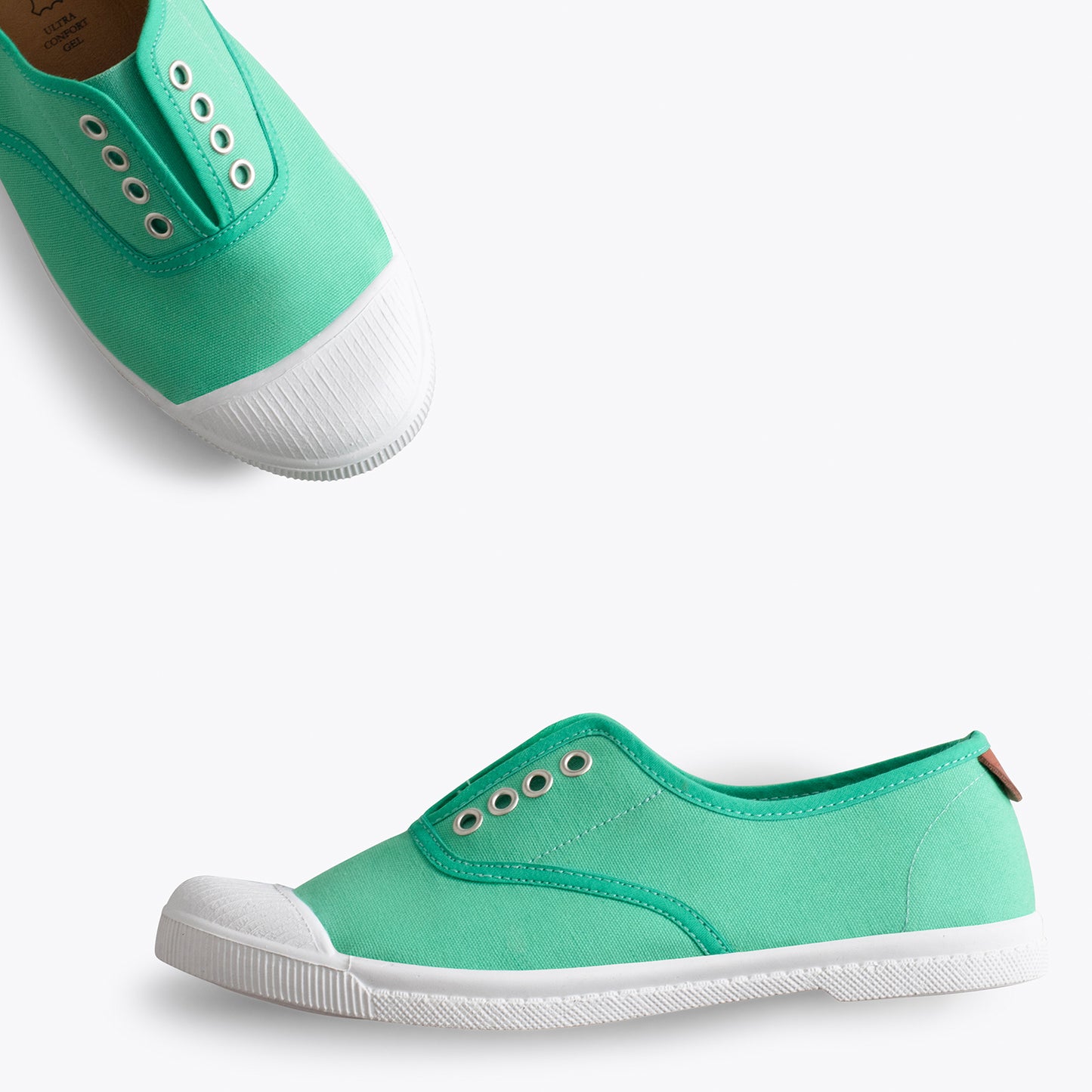 WAY Zapatillas sin cordones de lona VERDE