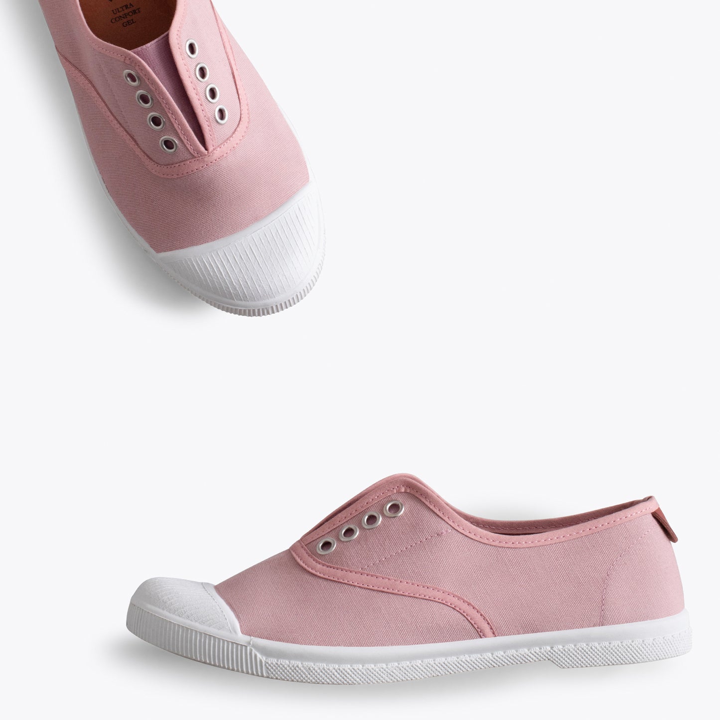 WAY Zapatillas sin cordones de lona ROSA