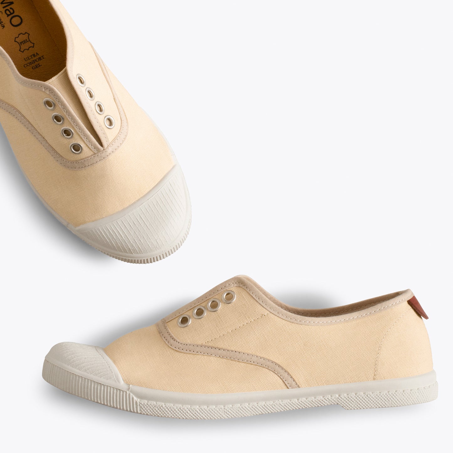 WAY Zapatillas sin cordones de lona BEIGE