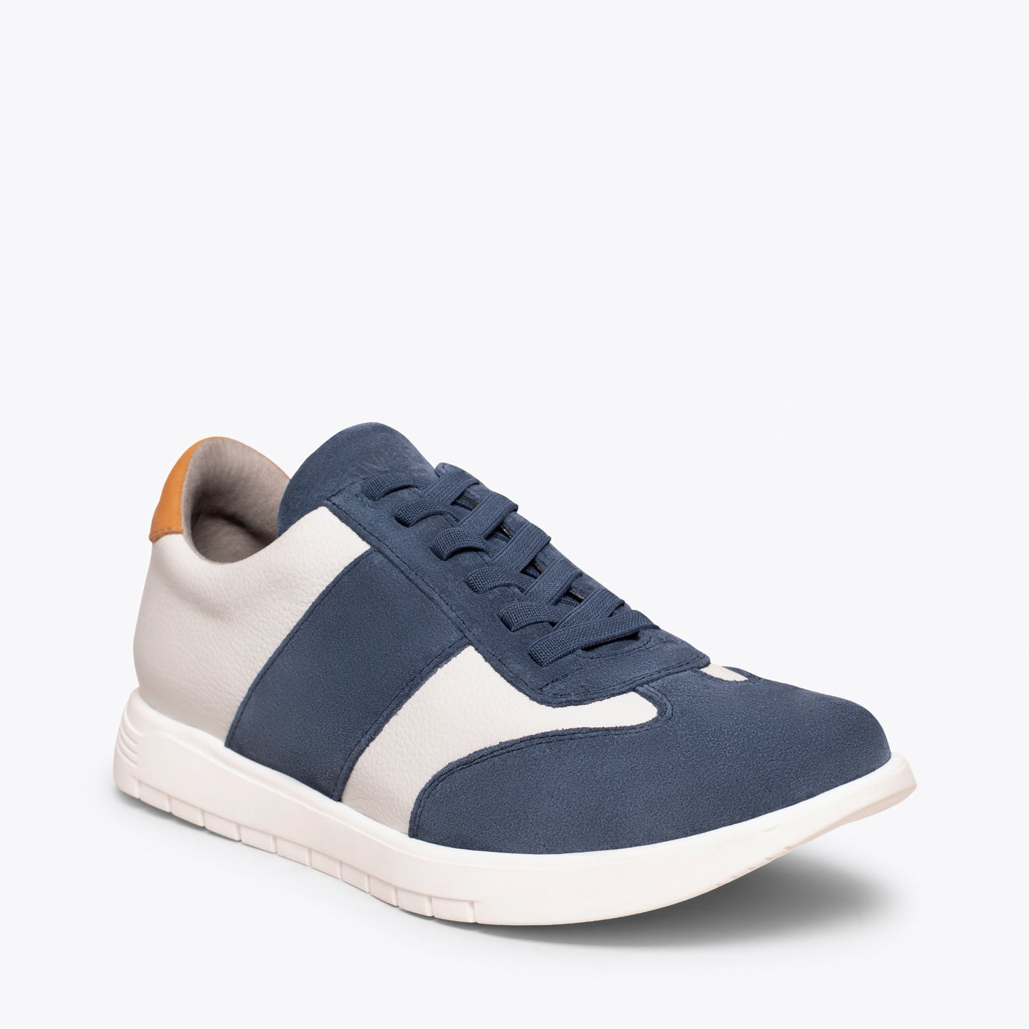 Baskets en cuir combinées SPORT Casual BLEU 