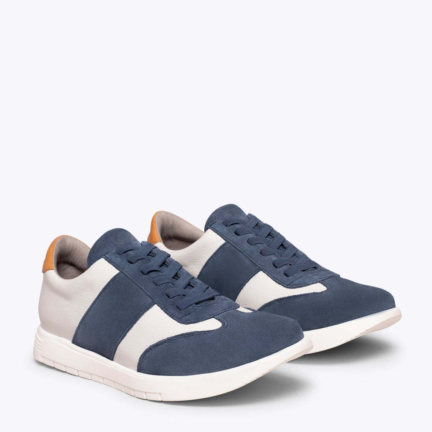 SPORT Tênis casual de couro combinado BLUE 