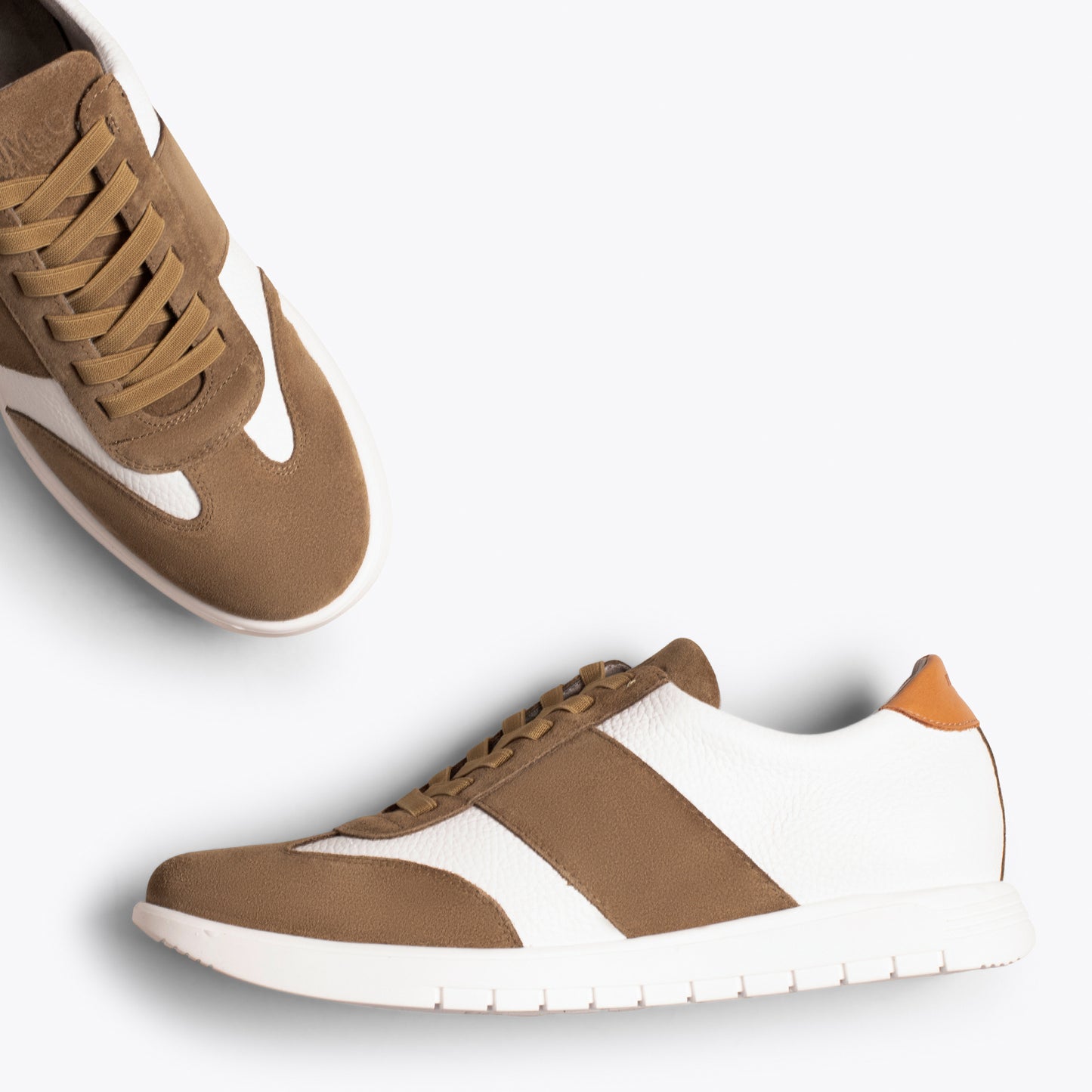 Sneaker décontractée SPORT TAUPE en cuir combiné 