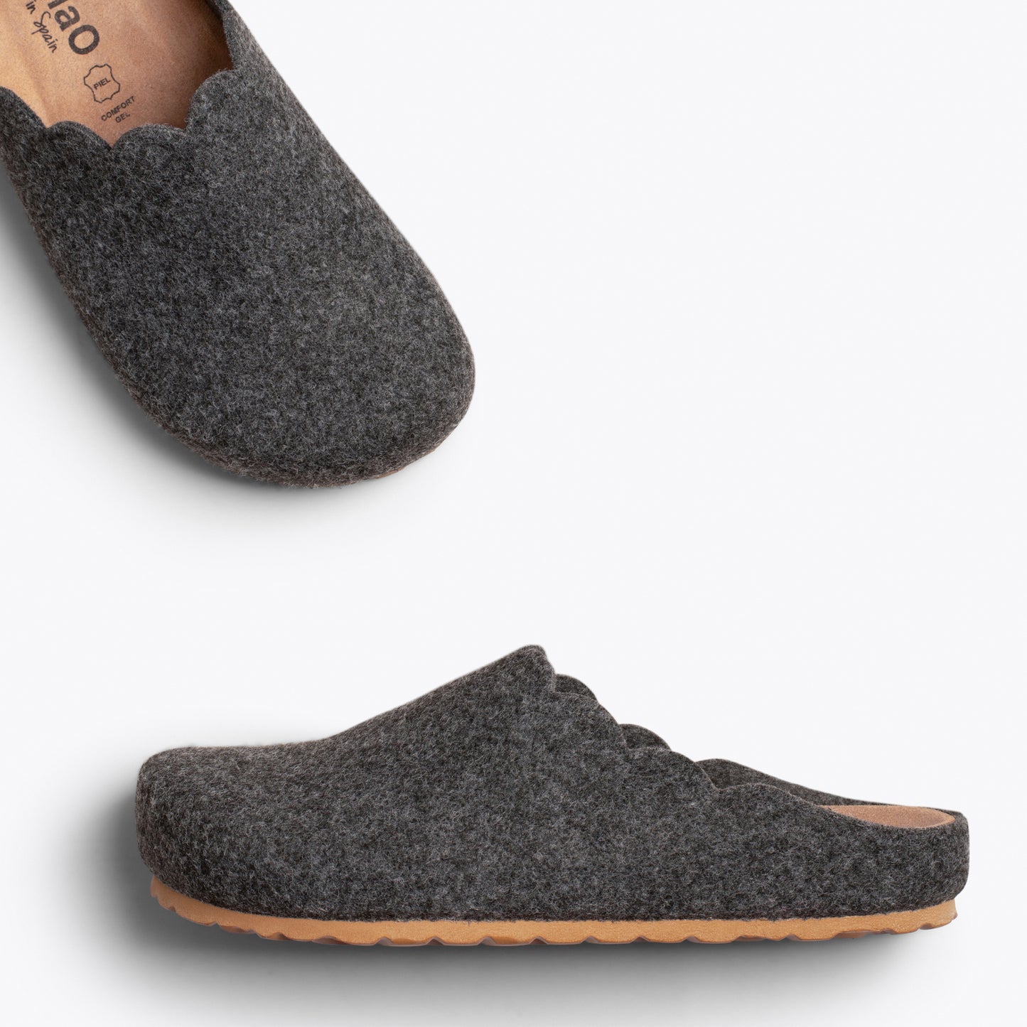 SWEET HOME - Chaussons femme GRIS FONCÉ 