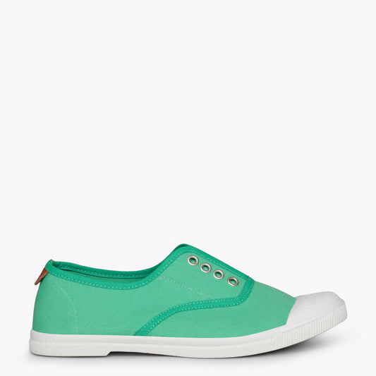 WAY Zapatillas sin cordones de lona VERDE