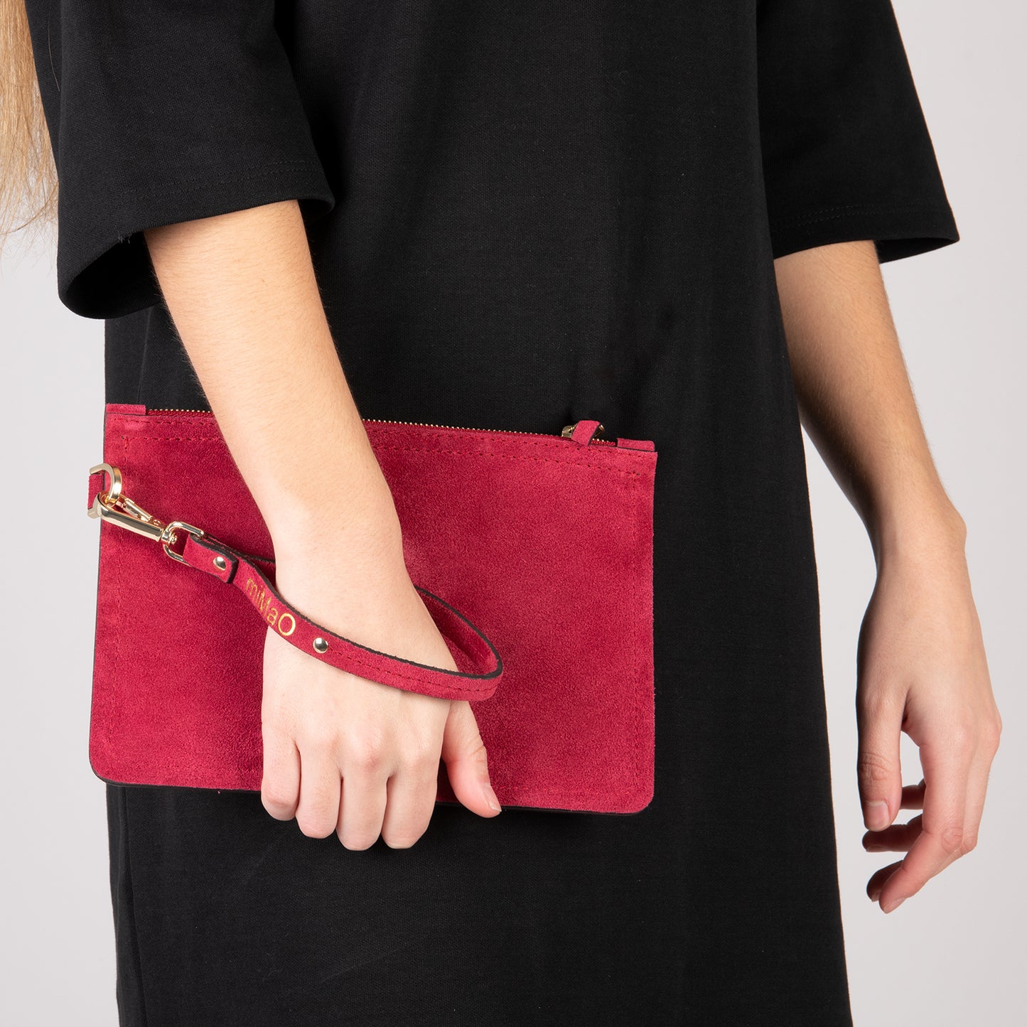 URBAN - Bolso de piel tipo clutch FRAMBUESA