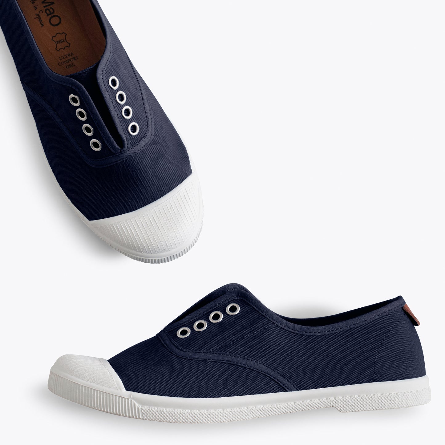 WAY Zapatillas sin cordones de lona MARINO