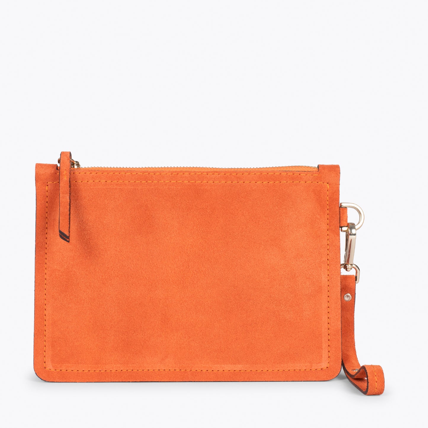 URBAN - Bolsa clutch em couro LARANJA 