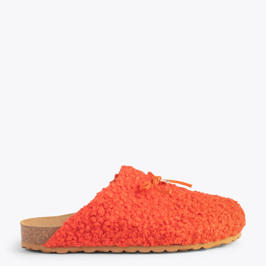 SWEET DREAMS – Zapatillas de estar por casa con lacito NARANJA