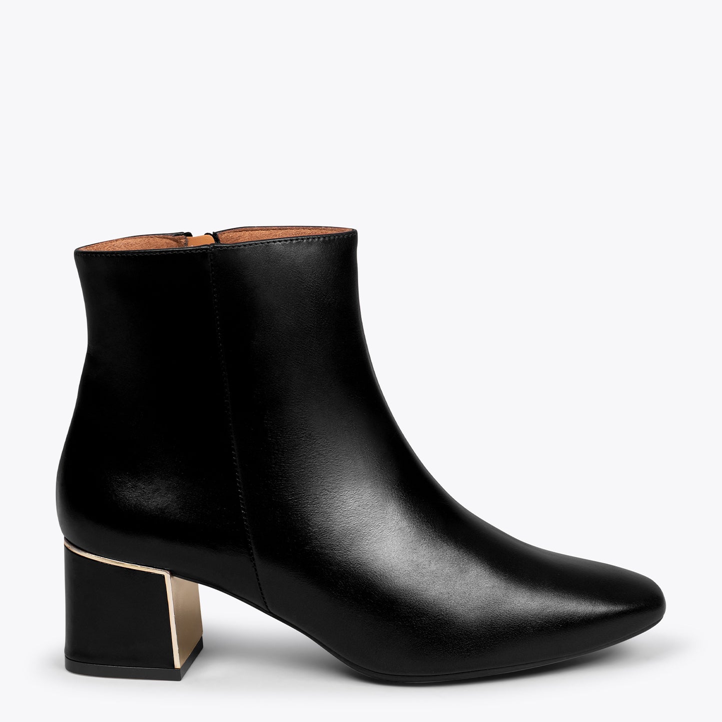 Bottines à talons GOLD BLACK avec détail doré 