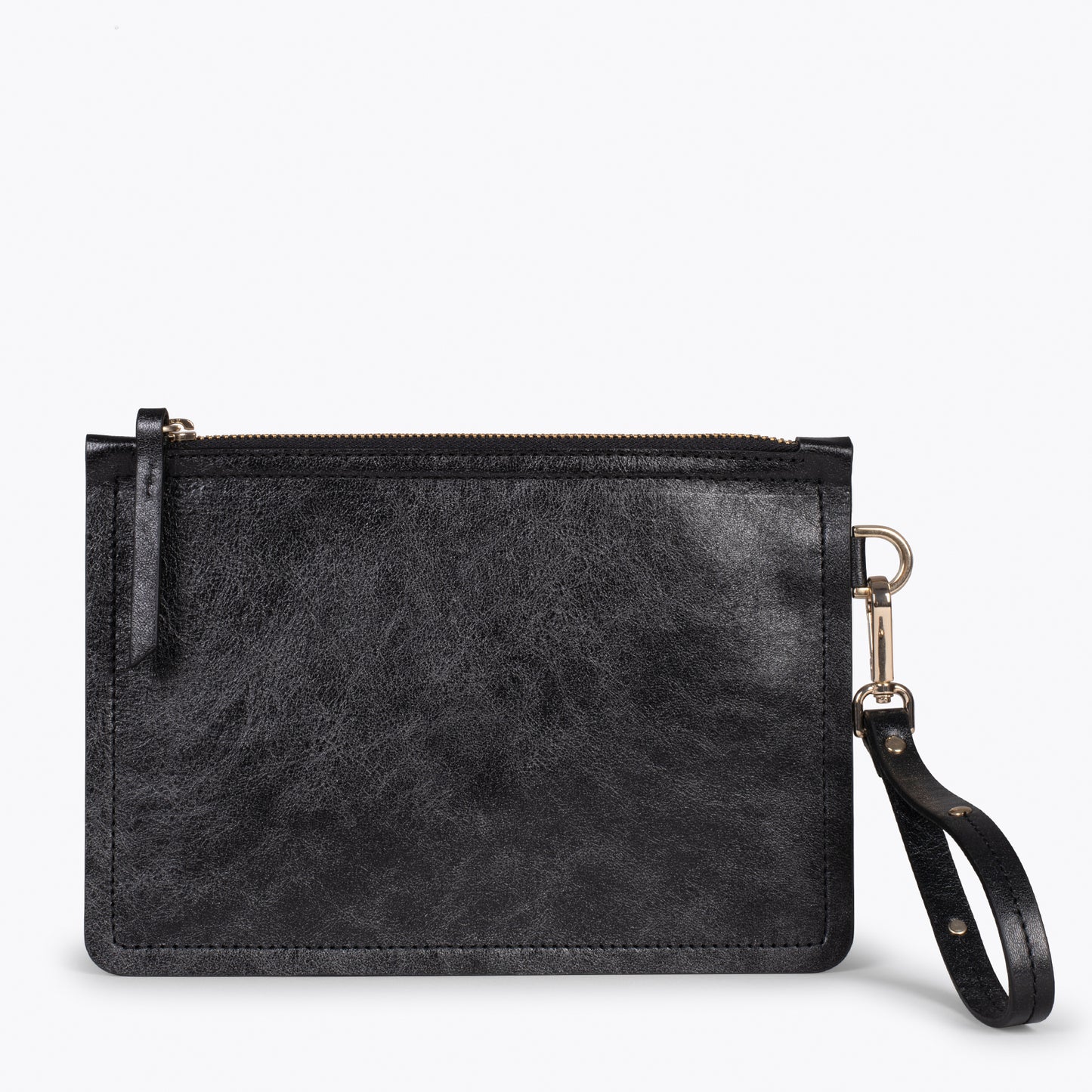 URBAN - Bolso de piel tipo clutch NEGRO METAL