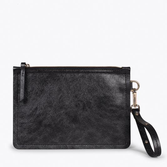 URBAN - Bolsa clutch de couro BLACK METAL 