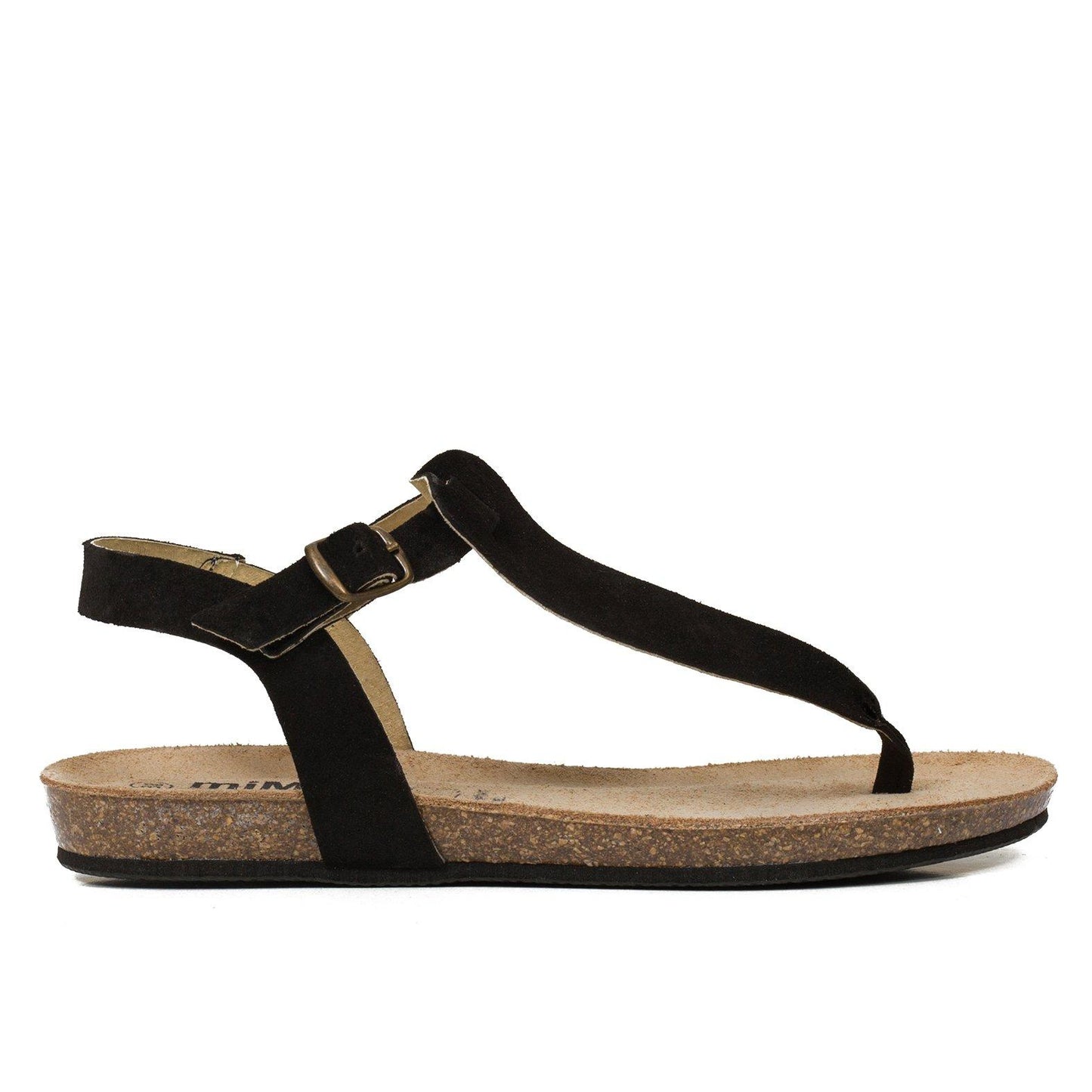 BIO GREEN - Sandalia plana NEGRO