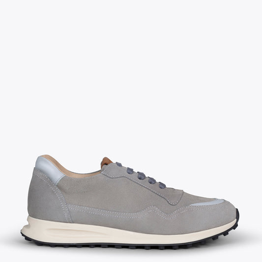 BOSTON Zapatillas de piel para hombre GRIS