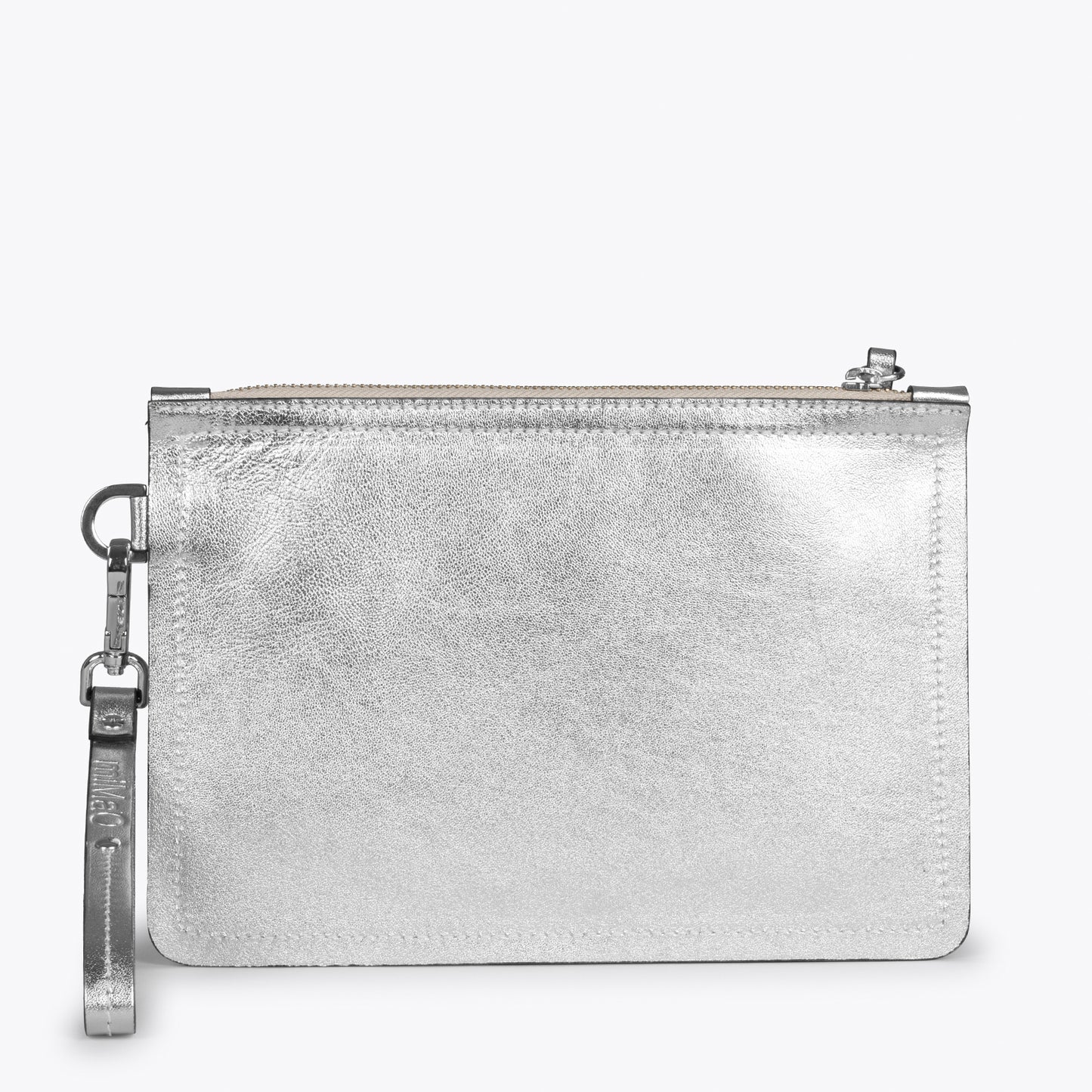 URBAN - Bolso de piel tipo clutch PLATEADO