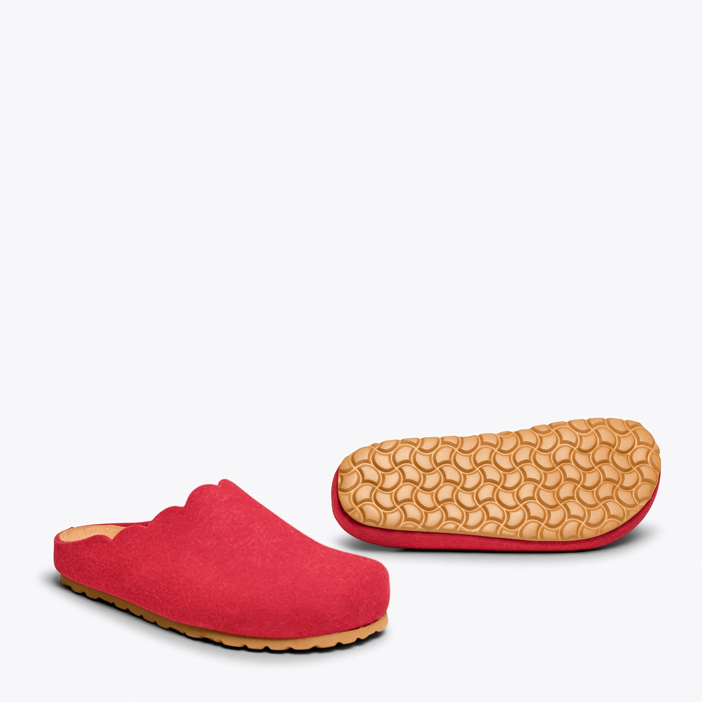 SWEET HOME - Chaussons Femme ROUGE 