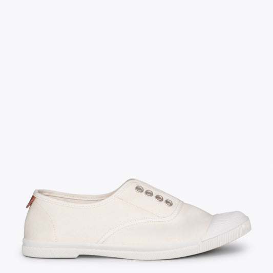 WAY Zapatillas sin cordones de lona BLANCA