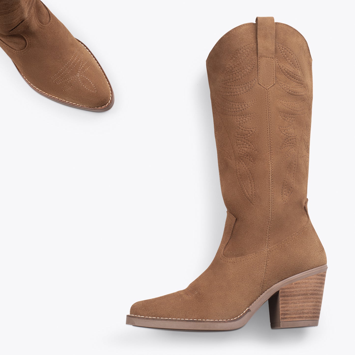 DALLAS – Botas cowboy altas TAUPE