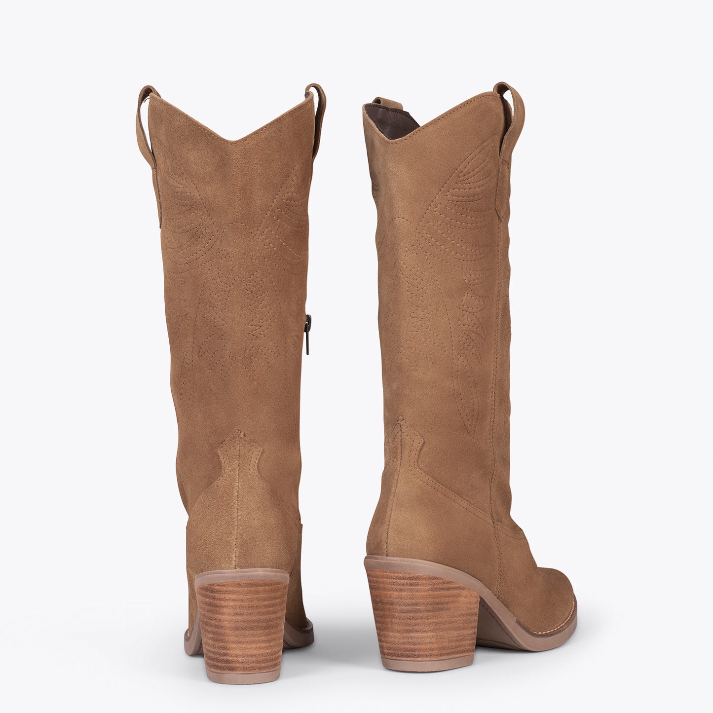 DALLAS – Botas de cowboy altas TAUPE 