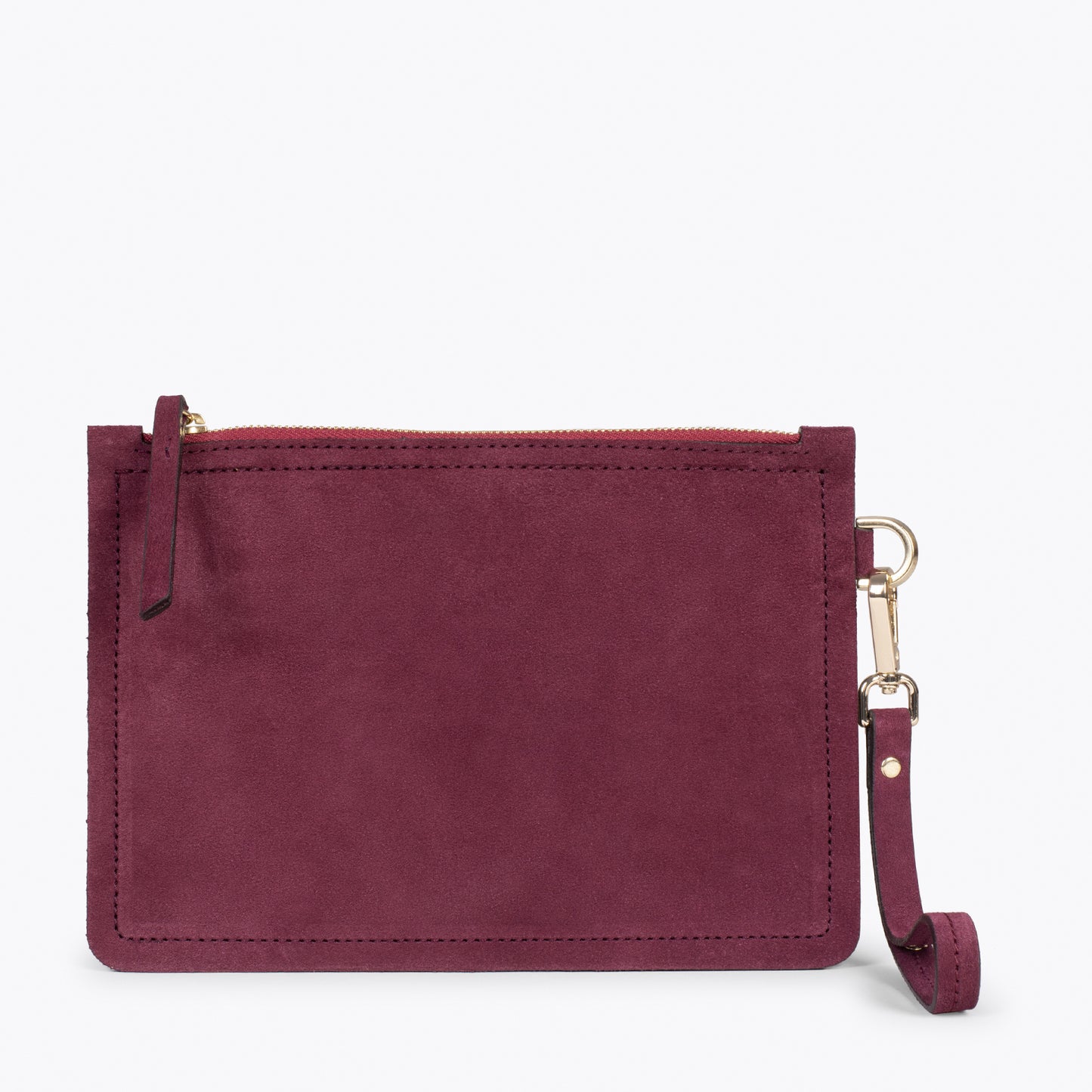 URBAN - Bolso de piel tipo clutch VINO