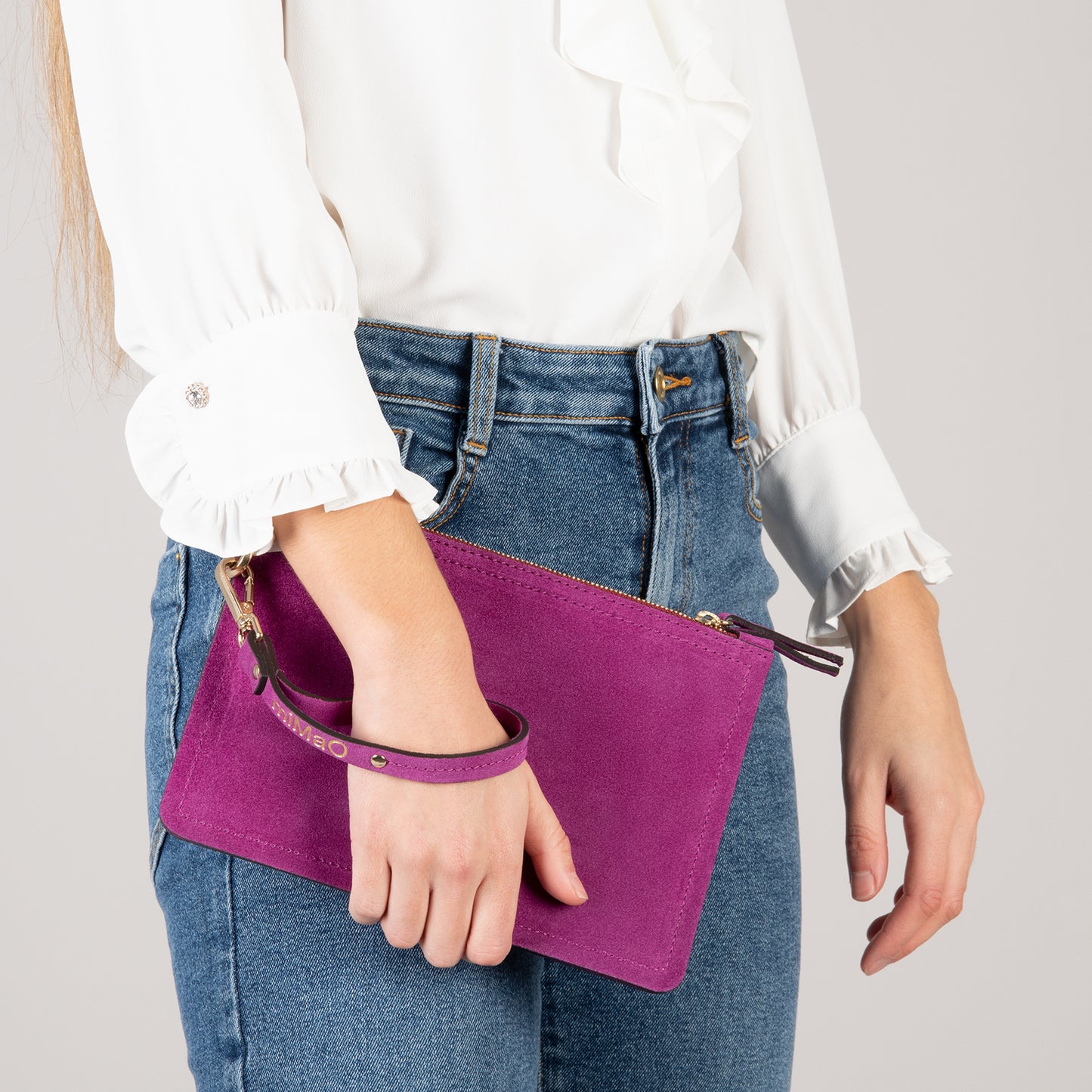 URBAN - Bolsa clutch de couro VIOLETA 